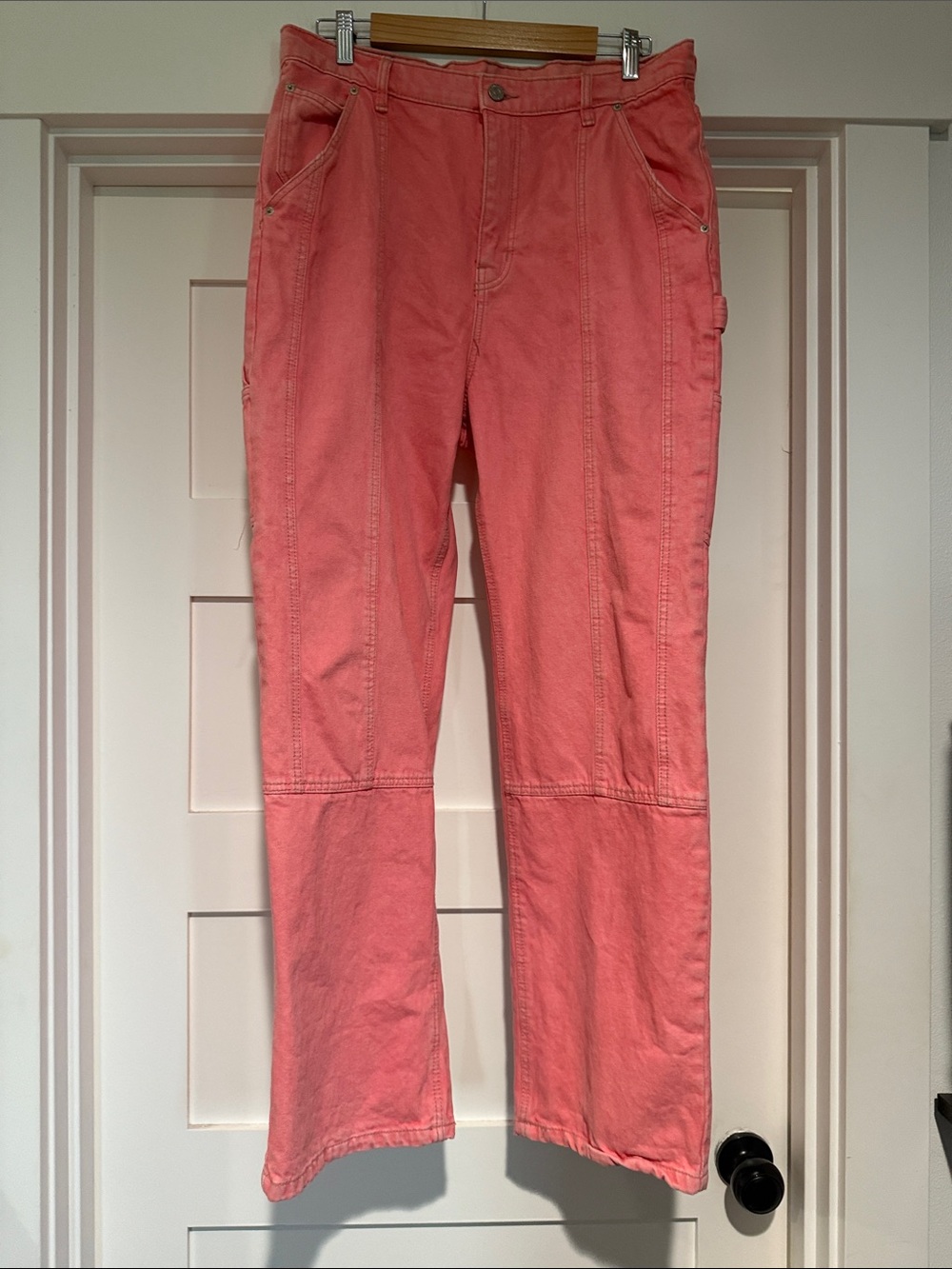 NWOT BDG Coral Pink High-Rise Straight-Leg Jeans